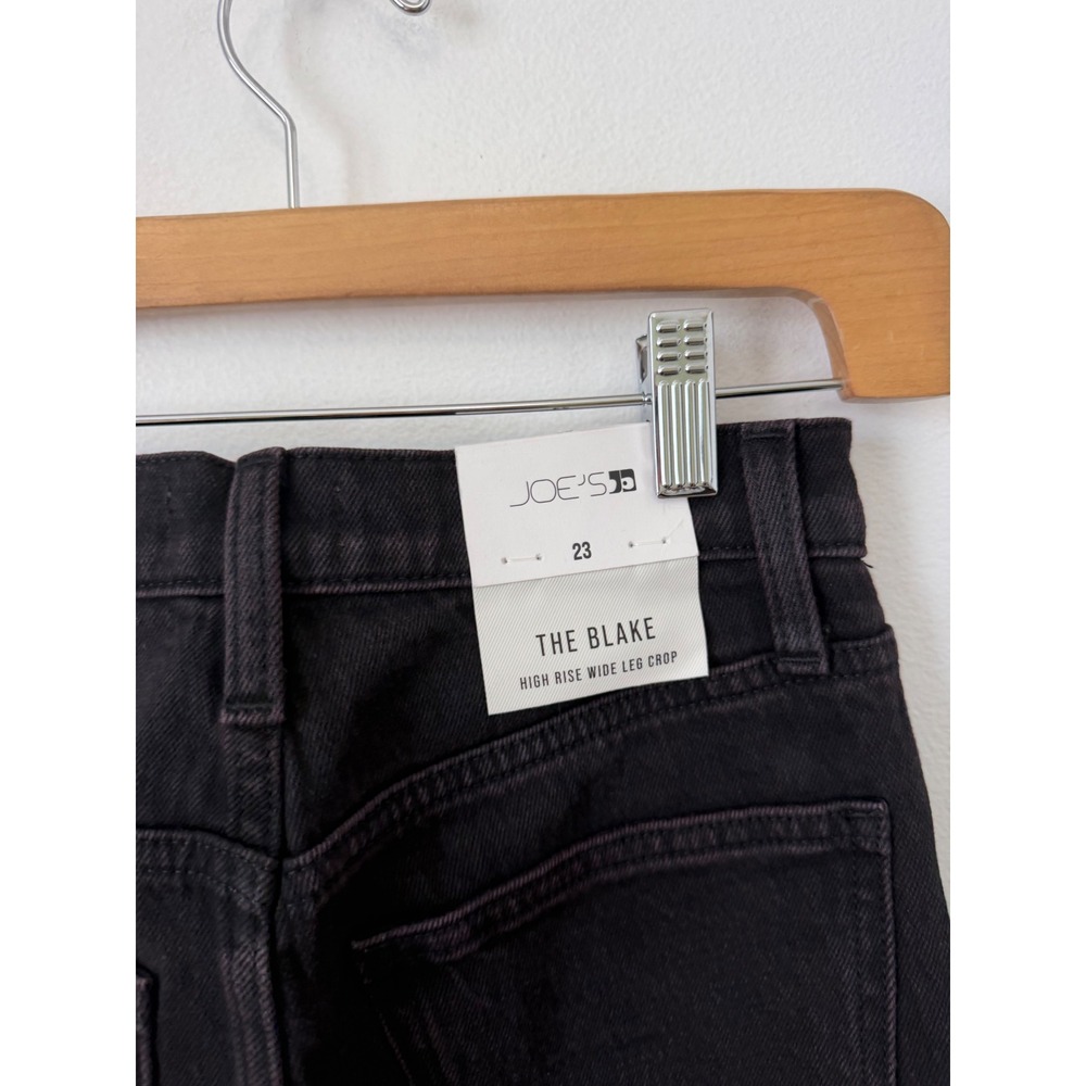 Joe's Jeans The Blake High Rise Wide Leg Crop (Black Wash) Women's Size 23 NWT - Picture 4 of 5